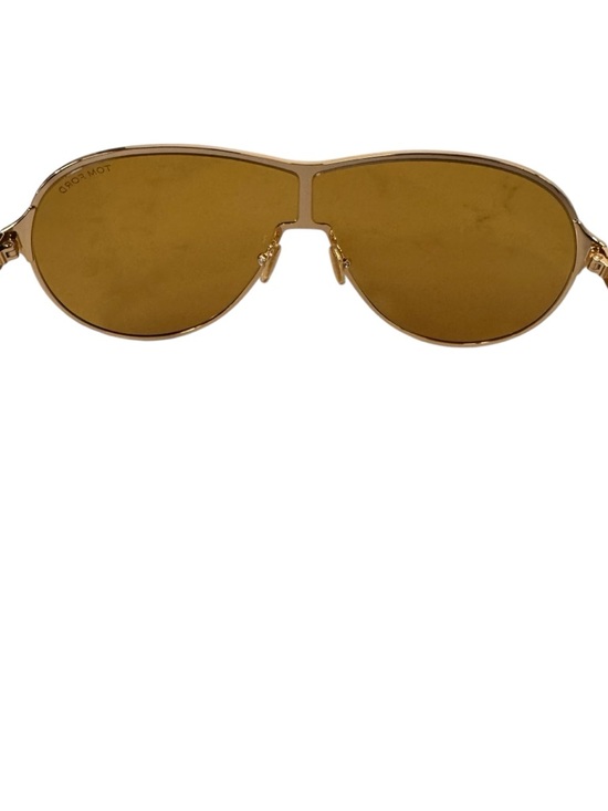 Tom Ford Unisex Deep Gold Frame Sunglasses with Golden Amber Lenses - Picture 8 of 17